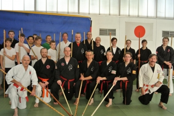 Bojutsu Training unterrichtet von Hans-D.Rauscher, Prof.Dr. H.Kogel und T.Rönicke