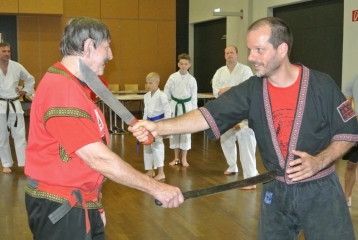 Combat Arnis mit Hans-D.Rauscher und Christian Kehl die Teilnehmer