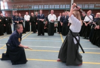 In der letzten Zehntelsekunde wehrt Ohtani Sensei einen Angriff ab
