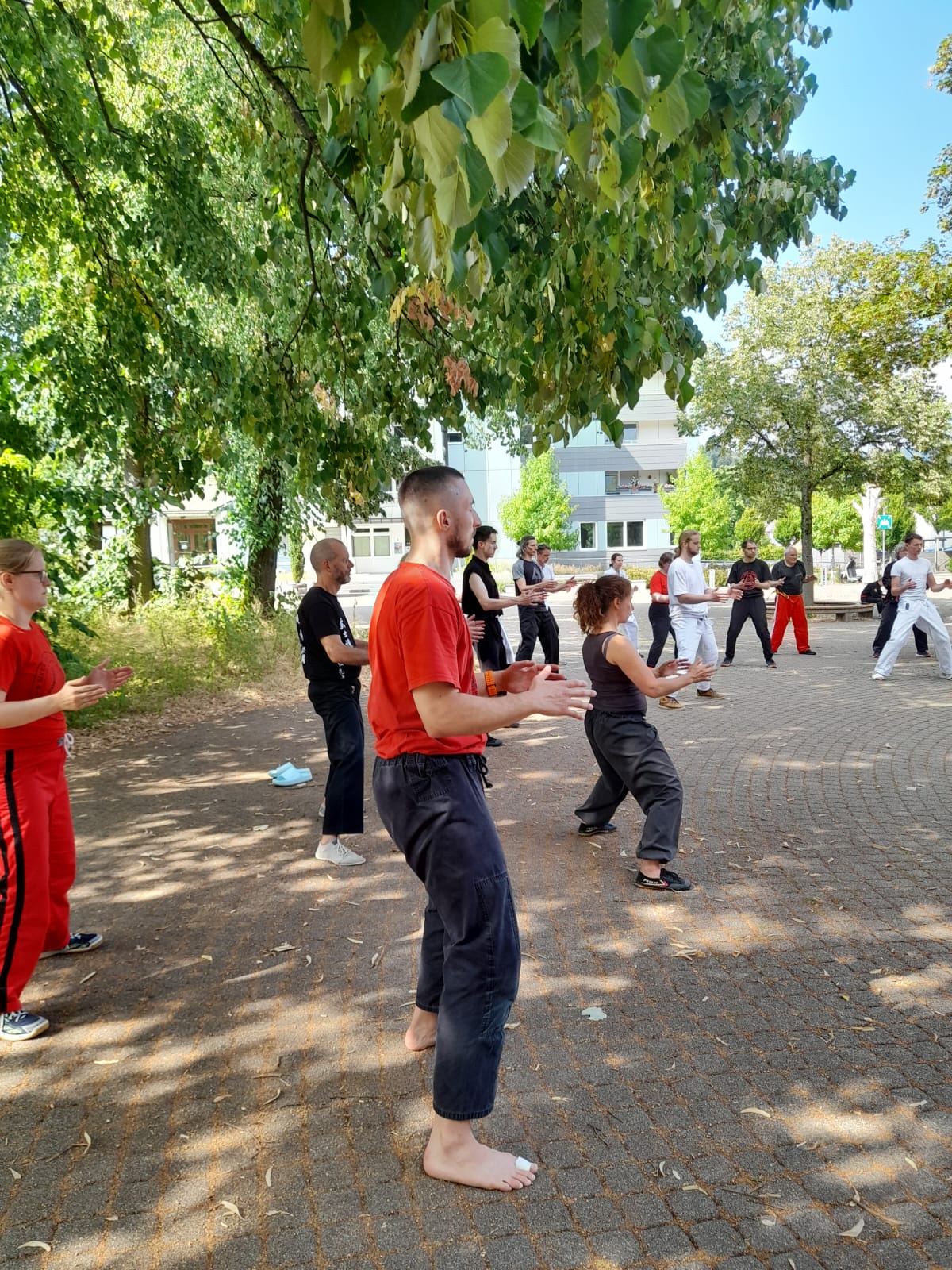 Lehrgangsteilnehmer beim Qi Gong