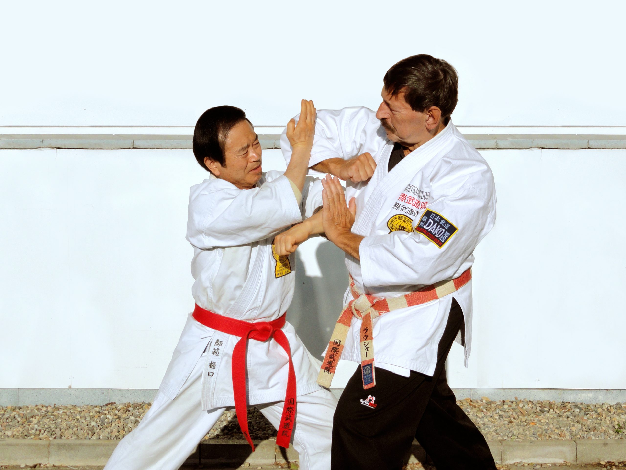 Rauscher und Higuchi Shihan bei der Kata Empi